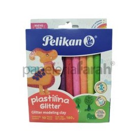 PLASTILINA BARRITAS GLITTER C/10PZ 6700008 PELIKAN