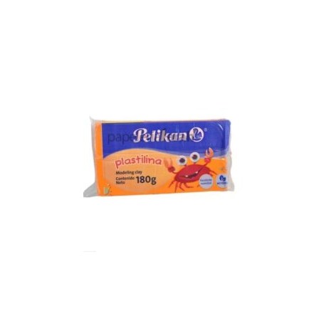 PLASTILINA NARANJA MARQUETA 180GR PELIKAN 1 PIEZA