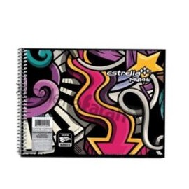 CUADERNO DIBUJO ESPIRAL PAUTADO 55 ESTRELLA 50 HOJAS