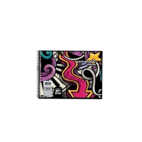 CUADERNO DIBUJO ESPIRAL PAUTADO 55 ESTRELLA 50 HOJAS