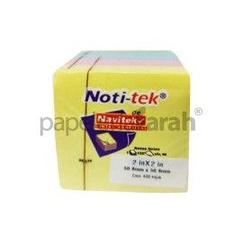 NOTA ADHESIVA MEMOTIP CUBO PASTEL 2X2″ 659 NOTITEK 400 HOJAS