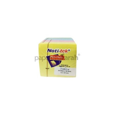 NOTA ADHESIVA MEMOTIP CUBO PASTEL 2X2″ 659 NOTITEK 400 HOJAS