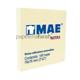 NOTA ADHESIVA PASTEL 3X3″ 21007 MAE 100 HOJAS