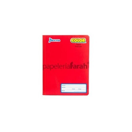 CUADERNO FORMA FRANCESA COSIDO RAYAS COLOR 360 581290 NORMA 100 HOJAS