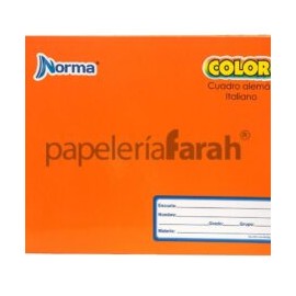 CUADERNO FORMA ITALIANA COSIDO CUADRO 14 COLOR 360 581300 NORMA 100 HOJAS