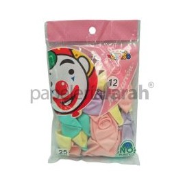 GLOBOS MACARRON 12 CSURTIDOS PASTEL 25pz PAYASO