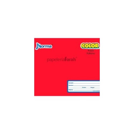 CUADERNO FORMA ITALIANA COSIDO RAYAS COLOR 360 581295 NORMA 100 HOJAS