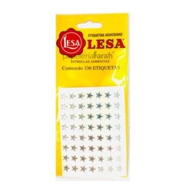 ESTRELLAS ADHESIVAS PLATA 2 LESA 336 PIEZAS