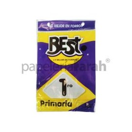 FORRO PLAST LIBROS 1 PRIMARIA 5pz BEST