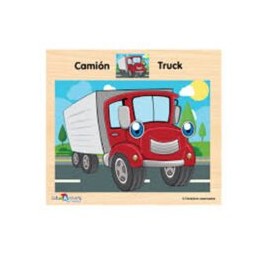 ROMPECABEZAS DE MADERA CAMIÓN ESPAÑOL-INGLES 276 EDUCACTIVITY 12 PIEZAS