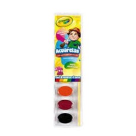 ACUARELAS LAVABLES COLORES SURTIDOS 53-0509 CRAYOLA 8 COLORES