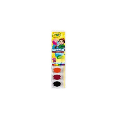 ACUARELAS LAVABLES COLORES SURTIDOS 53-0509 CRAYOLA 8 COLORES