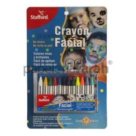 CRAYONES COLORES SURTIDOS FACIALES STAFFORD 12 PIEZAS