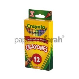 CRAYONES COLORES SURTIDOS REDONDOS DELGADOS CRAYOLA 12 PIEZAS