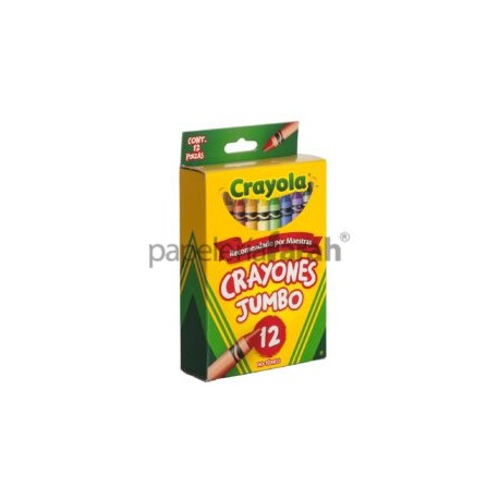 CRAYONES COLORES SURTIDOS REDONDOS JUMBO CRAYOLA 12 PIEZAS