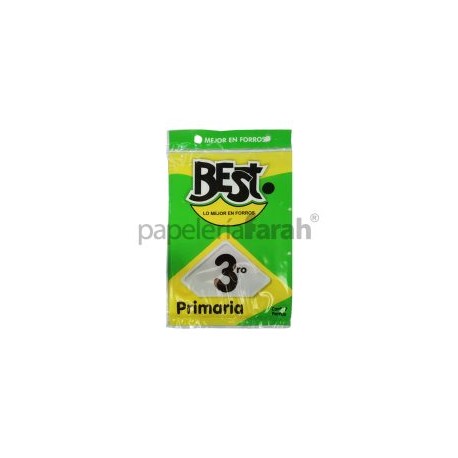 FORRO PLAST LIBROS 3 PRIMARIA 7pz BEST