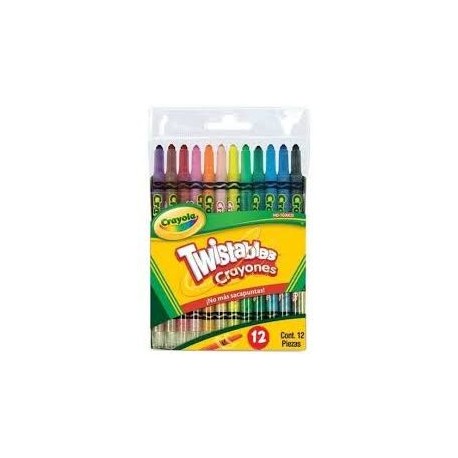 LÁPICES COLORES SURTIDOS TWISTABLES 68-7408 CRAYOLA 12 PIEZAS