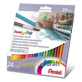 LAPIZ COLOR ACUARELABLE C/24 CB9-24 PENTEL