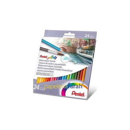 LAPIZ COLOR ACUARELABLE C/24 CB9-24 PENTEL