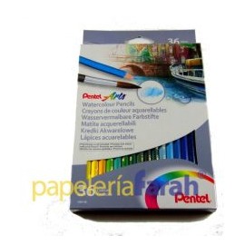 LAPIZ COLOR ACUARELABLE C/36 CB9-36 PENTEL