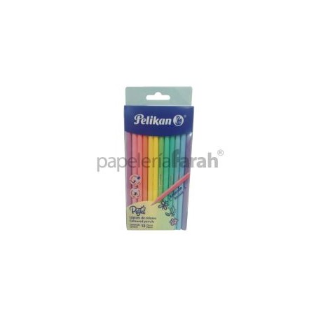 COLORES REG/LARGO CSURTIDOS PASTEL 12pz 30330327 PELIKAN