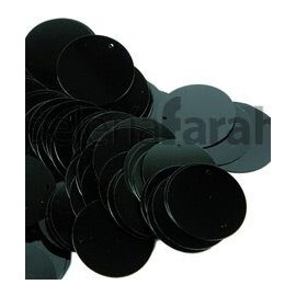 LENTEJUELONES NEGROS METÁLICOS 20 MM M320 MYLIN 1 BOLSA