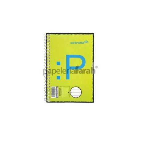 CUADERNO APUNTES ESPIRAL RAYAS 122 ESTRELLA 50 HOJAS