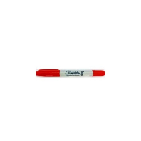 MARCADOR PERMANENTE PUNTO FINO ROJO SHARPIE TWIN TIP 1 PIEZA