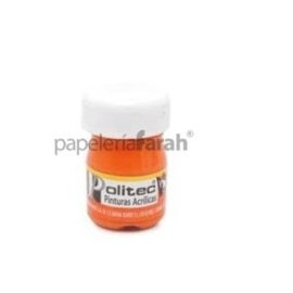 PINTURA ACRÍLICA NARANJA CLARO 20ML 332 POLITEC 1 PIEZA