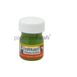 PINTURA ACRÍLICA VERDE HOJA 20ML 328 POLITEC 1 PIEZA