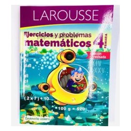 LIBRO EJERCICIOS Y PROBLEMAS MATEMÁTICAS 4 6555 LAROUSSE 144 PÁGINAS