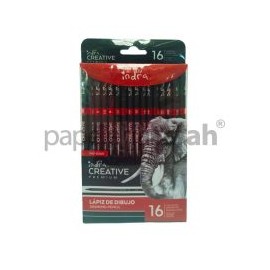 SET LAPIZ DIBUJO PROF C/16 CREATIVE PREMIUM IND-0360 INDRA