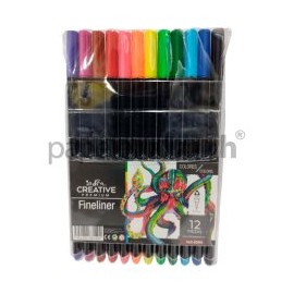 SET ROTULADOR C/12 0.8MM CREATIVE FINELINER IND-0289 INDRA