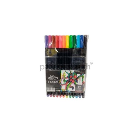 SET ROTULADOR C/12 0.8MM CREATIVE FINELINER IND-0289 INDRA