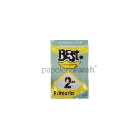 FORRO PLAST LIBROS 2 PRIMARIA 5pz BEST