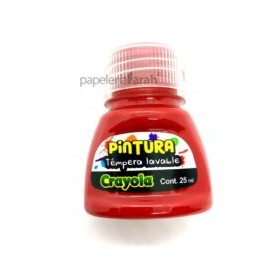 PINTURA TEMPERA ROJO 25ML CRAYOLA 1 PIEZA