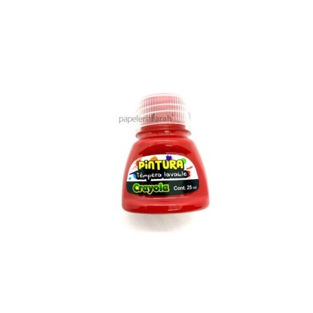 PINTURA TEMPERA ROJO 25ML CRAYOLA 1 PIEZA