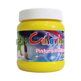 PINTURA VINÍLICA AMARILLO LIMÓN 250ML COLORIX 1 PIEZA