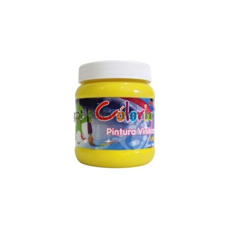 PINTURA VINÍLICA AMARILLO LIMÓN 250ML COLORIX 1 PIEZA