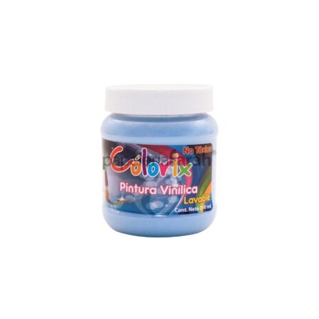 PINTURA VINÍLICA AZUL CIELO 250ML COLORIX 1 PIEZA