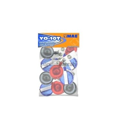 BROCHES YOYO PLÁSTICO TRANSPARENTES YOYO-YO-10T MAE 10 PIEZAS