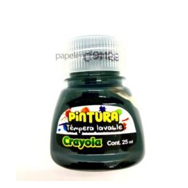 PINTURA TEMPERA NEGRO 25ML CRAYOLA 1 PIEZA