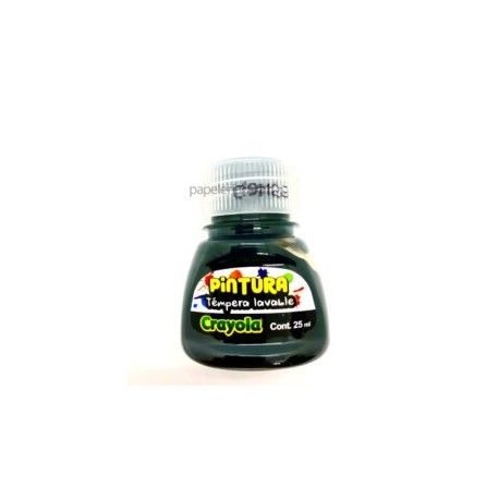 PINTURA TEMPERA NEGRO 25ML CRAYOLA 1 PIEZA